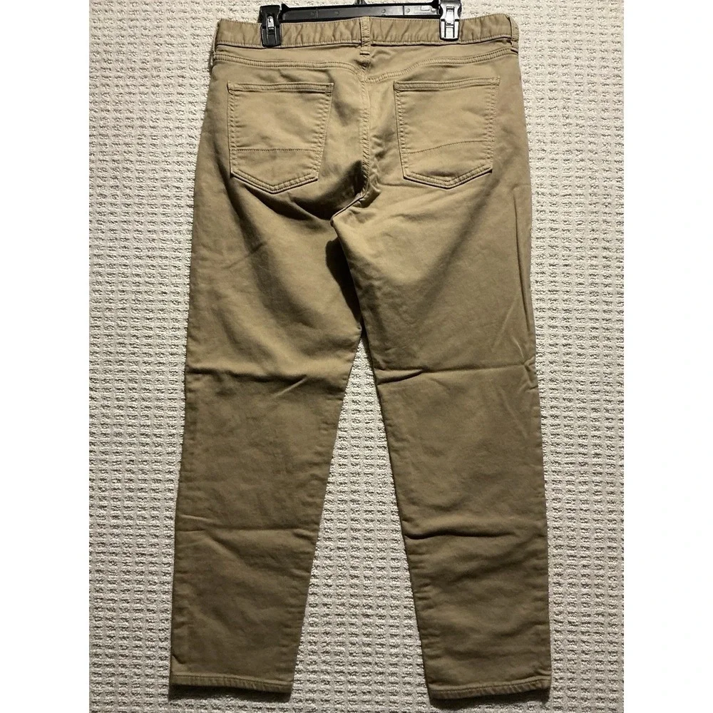 Banana Republic Travel Jean Khaki Tan Straight Leg 34x30 Athletic Fit